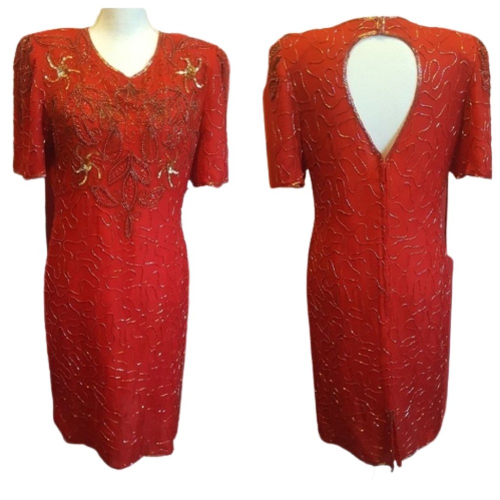 Mark & John By Sam 100% silk Sequined dress